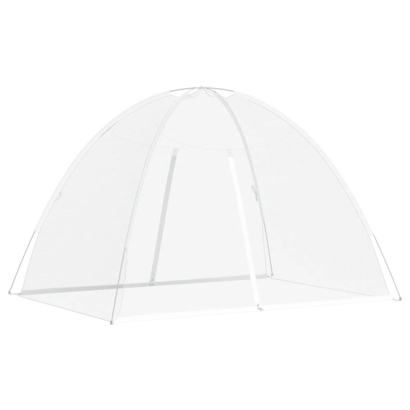 vidaXL insektu tīkls Mongolia ar durvīm 220, balts, 200x150x140 cm