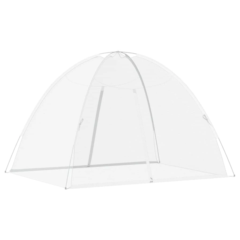 vidaXL insektu tīkls Mongolia ar durvīm 220, balts, 200x150x140 cm