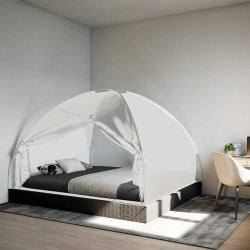 vidaXL insektu tīkls Mongolia ar durvīm 220, balts, 200x180x135 cm