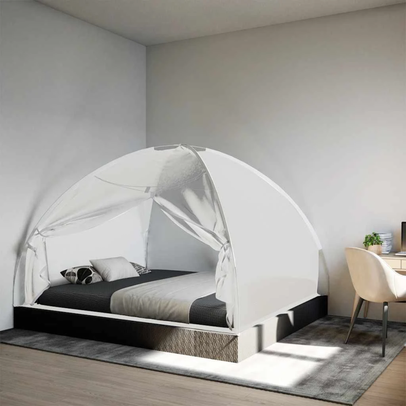 vidaXL insektu tīkls Mongolia ar durvīm 220, balts, 200x180x135 cm