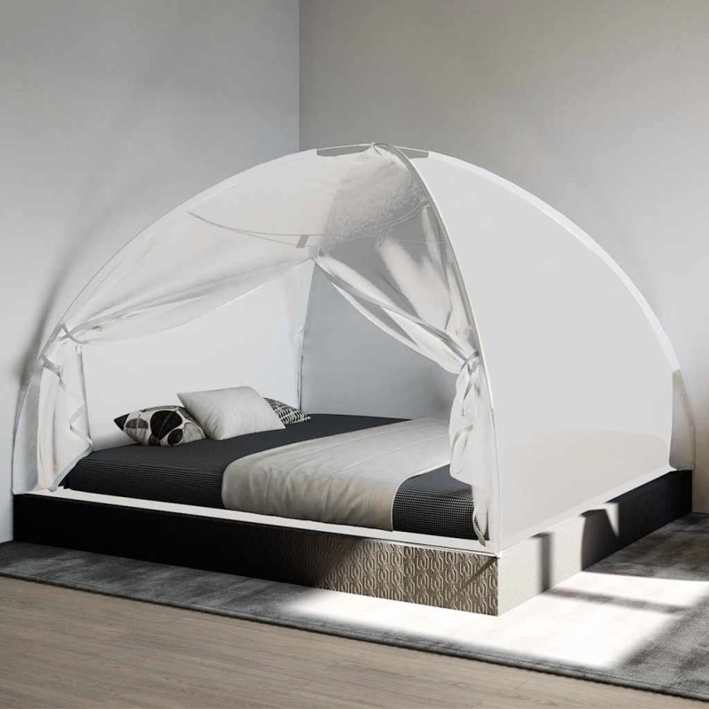 vidaXL insektu tīkls Mongolia ar durvīm 220, balts, 200x180x135 cm