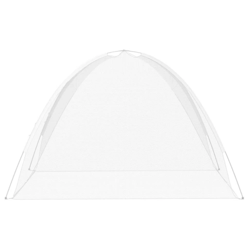 vidaXL insektu tīkls Mongolia ar durvīm 220, balts, 200x200x130 cm