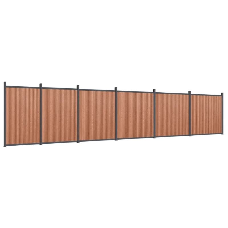 vidaXL žoga panelis, brūns, 1045x186 cm, WPC