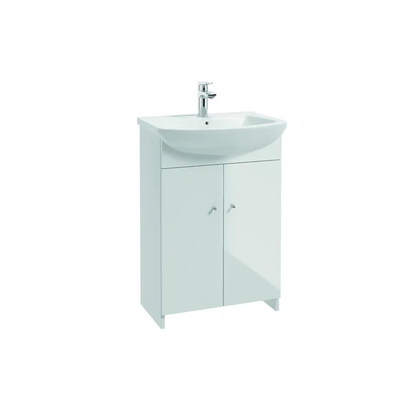 Vannas istabas skapis ar izlietni Thema Lux Venus D60, balta krās.-hroma krās., 45.5 cm x 60.5 cm x 84 cm