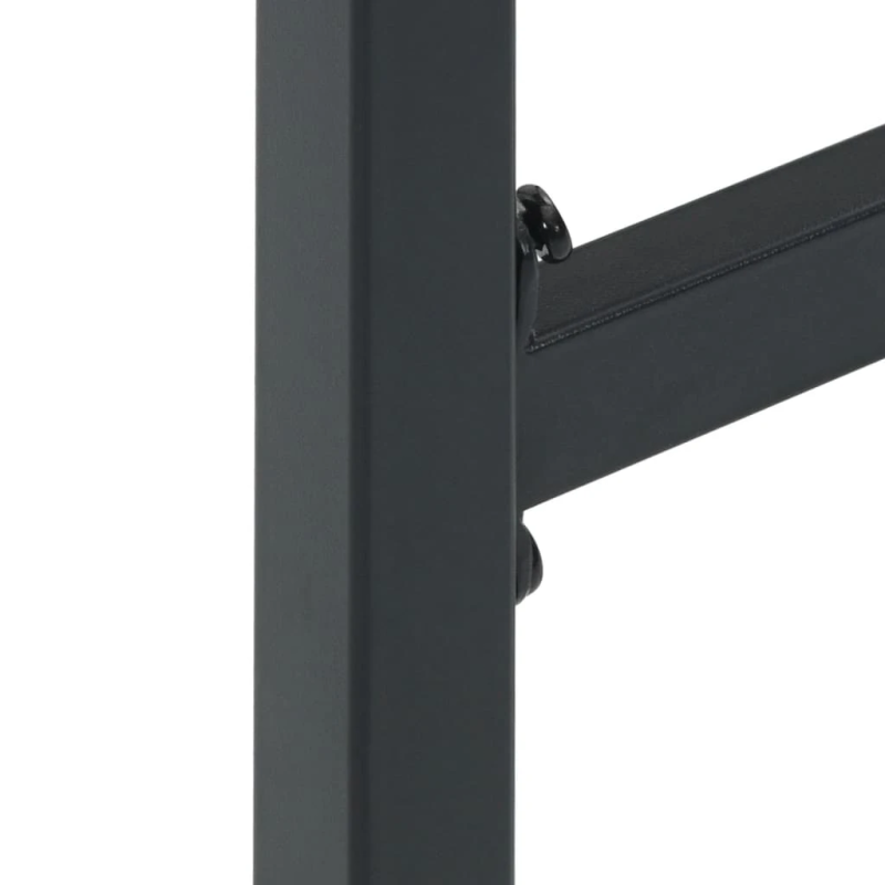 vidaXL 9-daļīgs bāra mēbeļu komplekts, melns, pulverkrāsots tērauds