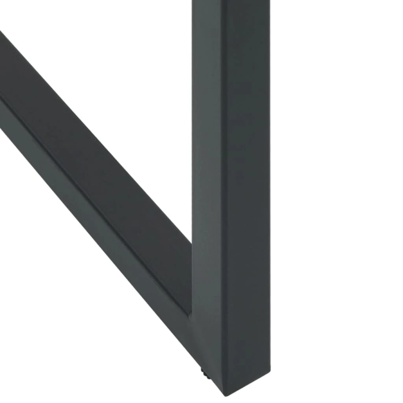 vidaXL 9-daļīgs bāra mēbeļu komplekts, melns, pulverkrāsots tērauds