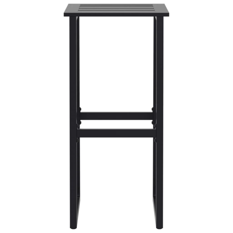 vidaXL 11-daļīgs bāra mēbeļu komplekts, melns, pulverkrāsots tērauds