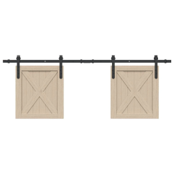 vidaXL bīdāmo skapju durvju komplekts 152 cm oglekļa tērauds