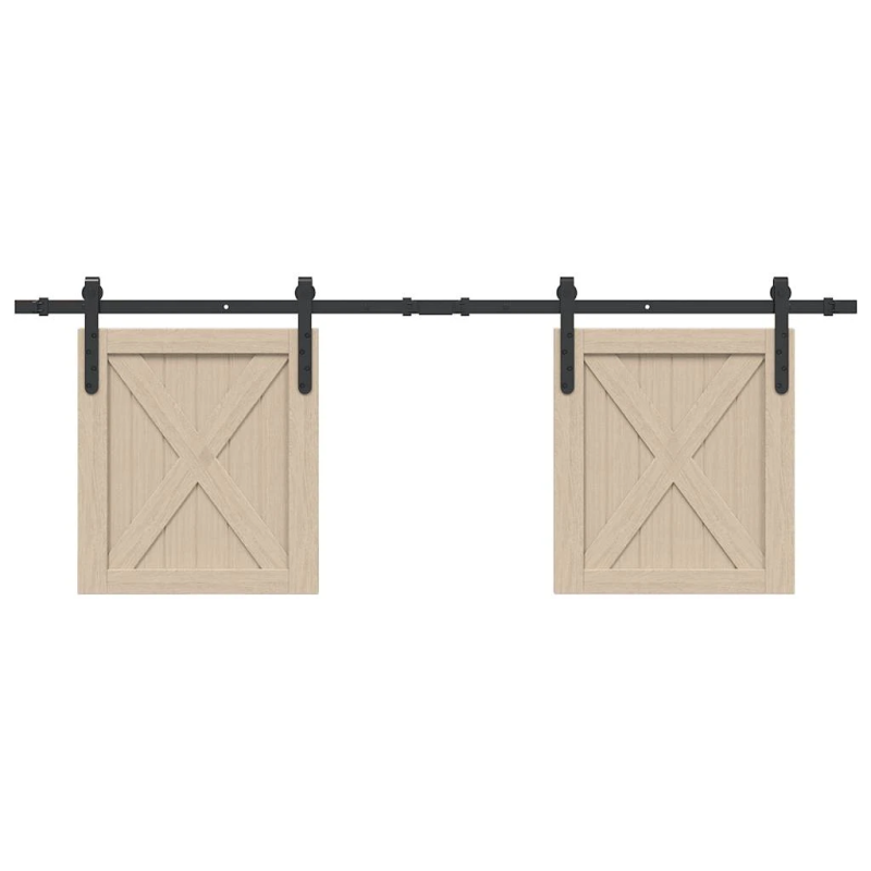 vidaXL bīdāmo skapju durvju komplekts 152 cm oglekļa tērauds