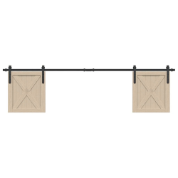 vidaXL bīdāmo skapju durvju komplekts 200 cm oglekļa tērauds