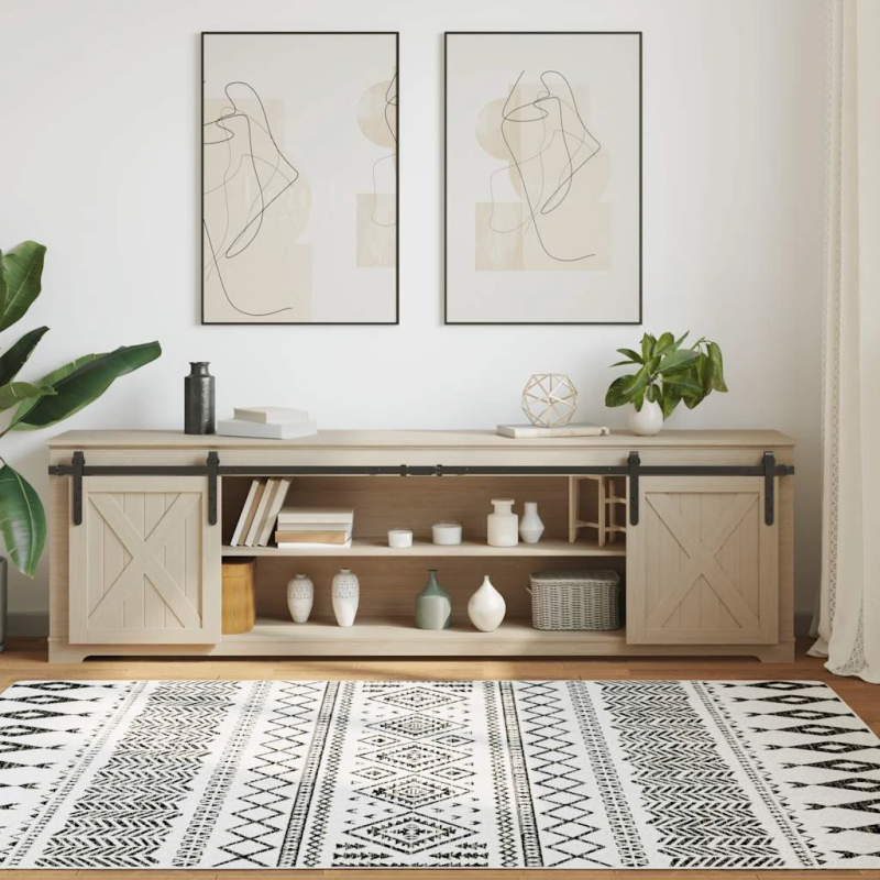 vidaXL bīdāmo skapju durvju komplekts 213 cm oglekļa tērauds