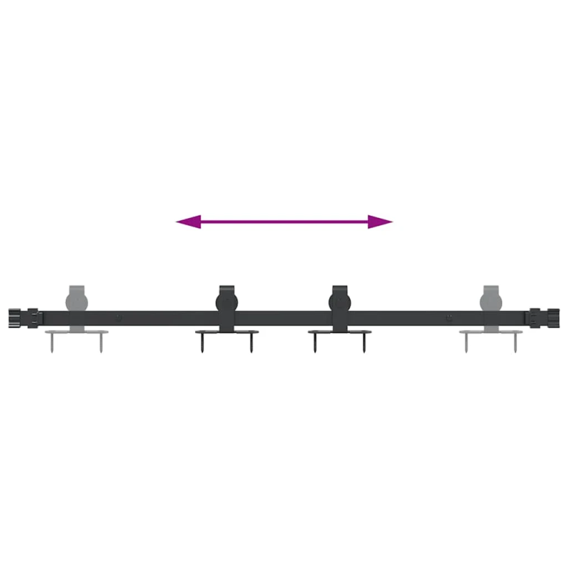 vidaXL bīdāmo skapju durvju komplekts 91 cm oglekļa tērauds