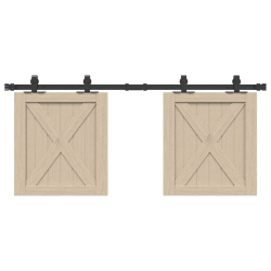 vidaXL bīdāmo skapju durvju komplekts 122 cm oglekļa tērauds