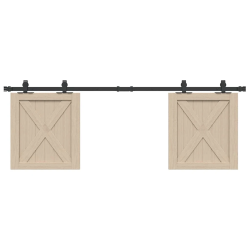 vidaXL bīdāmo skapju durvju komplekts 152 cm oglekļa tērauds