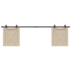 vidaXL bīdāmo skapju durvju komplekts 183 cm oglekļa tērauds