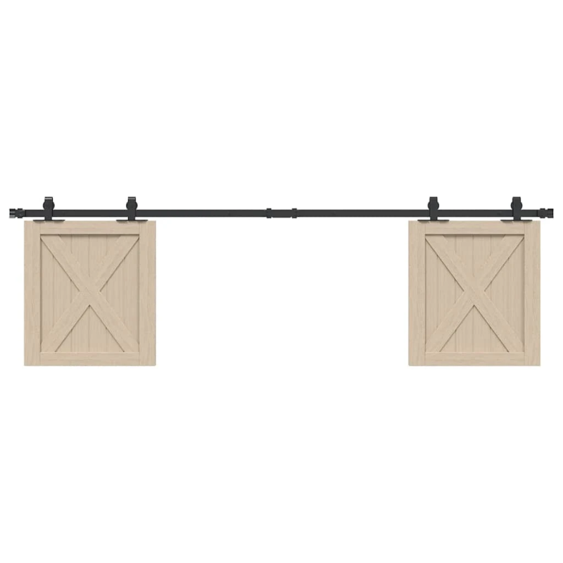 vidaXL bīdāmo skapju durvju komplekts 183 cm oglekļa tērauds