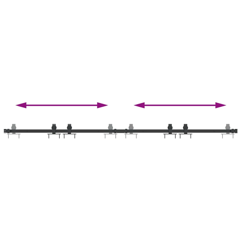 vidaXL bīdāmo skapju durvju komplekts 183 cm oglekļa tērauds
