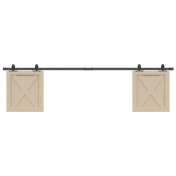 vidaXL bīdāmo skapju durvju komplekts 200 cm oglekļa tērauds