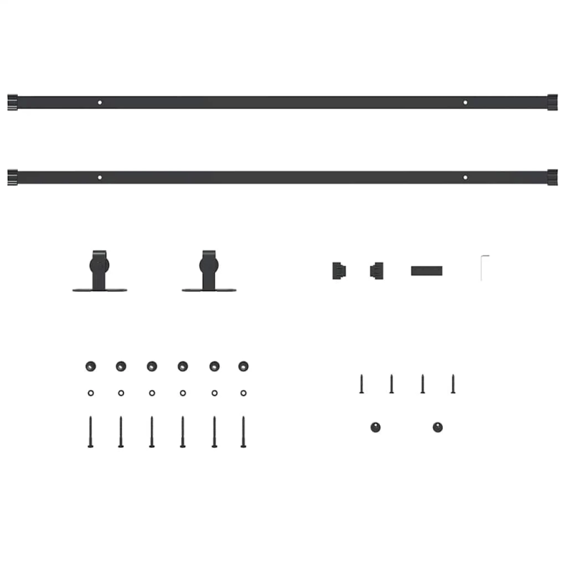 vidaXL bīdāmo skapju durvju komplekts 213 cm oglekļa tērauds