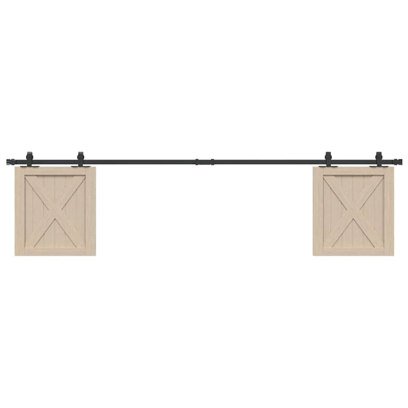 vidaXL bīdāmo skapju durvju komplekts 213 cm oglekļa tērauds