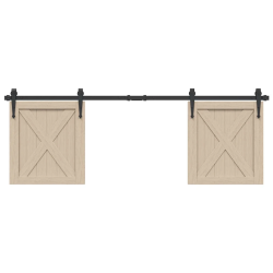 vidaXL bīdāmo skapju durvju komplekts 152 cm oglekļa tērauds