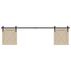 vidaXL bīdāmo skapju durvju komplekts 200 cm oglekļa tērauds