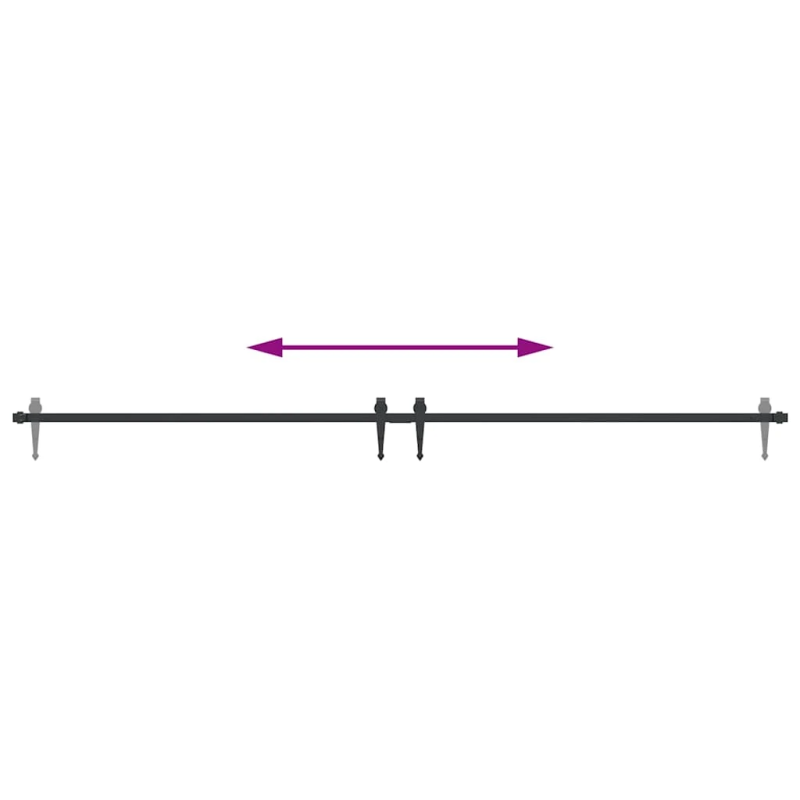 vidaXL bīdāmo skapju durvju komplekts 213 cm oglekļa tērauds