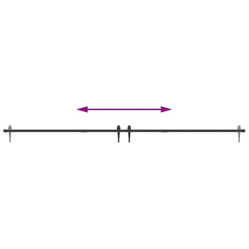 vidaXL bīdāmo skapju durvju komplekts 244 cm oglekļa tērauds
