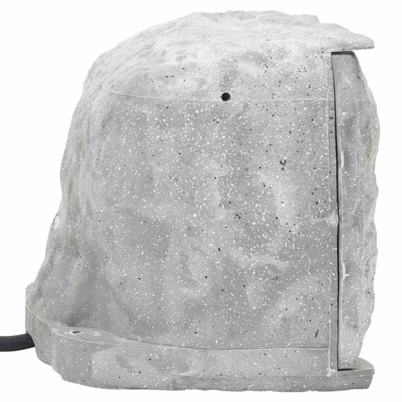 vidaXL āra kontaktligzda ar tapu, 4-virzienu, akmens izskats, pelēka