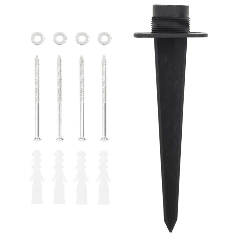 vidaXL āra kontaktligzda ar tapu, 4-virzienu, 16x16x29,5 cm