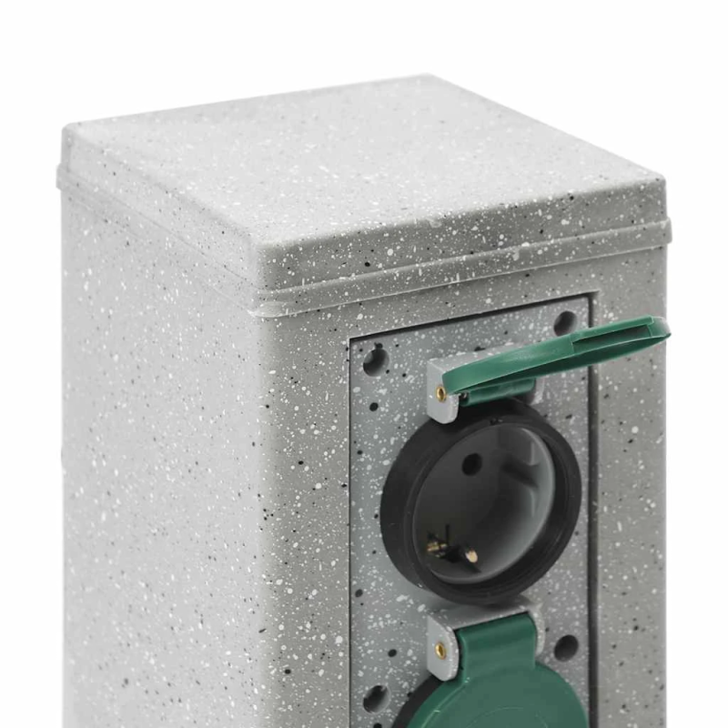 vidaXL āra kontaktligzda ar tapu, 4-virzienu, 16x16x29,5 cm