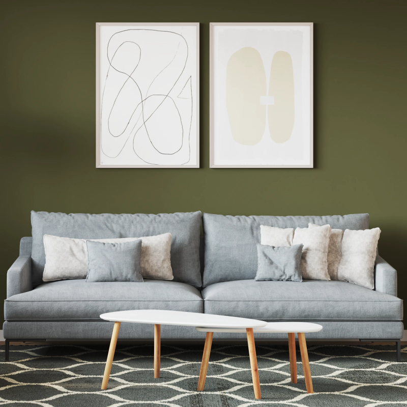 vidaXL Sienu krāsa Zaļa 16,5 x 16,5 x 16 cm Sienas druka