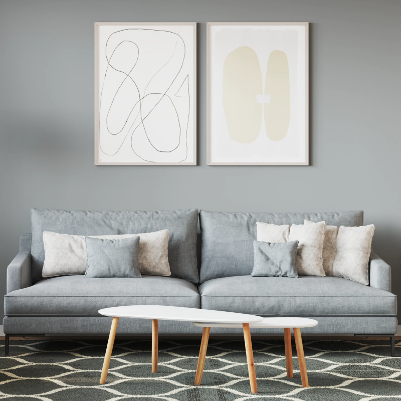 vidaXL Sienu krāsa Pelēka 16,5 x 16,5 x 16 cm Sienas druka