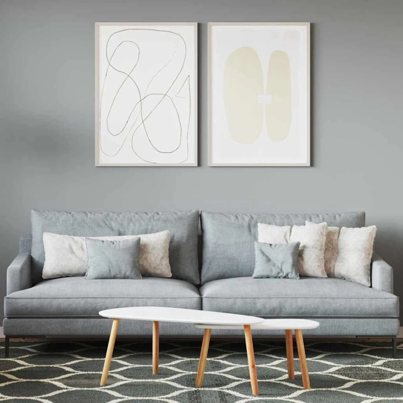 vidaXL Sienu krāsa Pelēka 16,5 x 16,5 x 16 cm Sienas druka