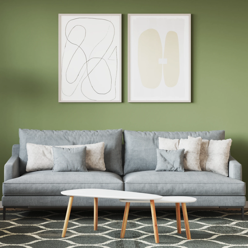 vidaXL Sienu krāsa Zaļa 16,5 x 16,5 x 16 cm Sienas druka