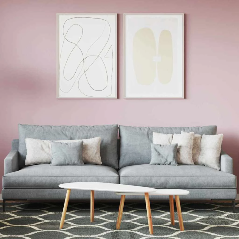 vidaXL Sienu krāsa Rozā 16,5 x 16,5 x 16 cm Sienas druka