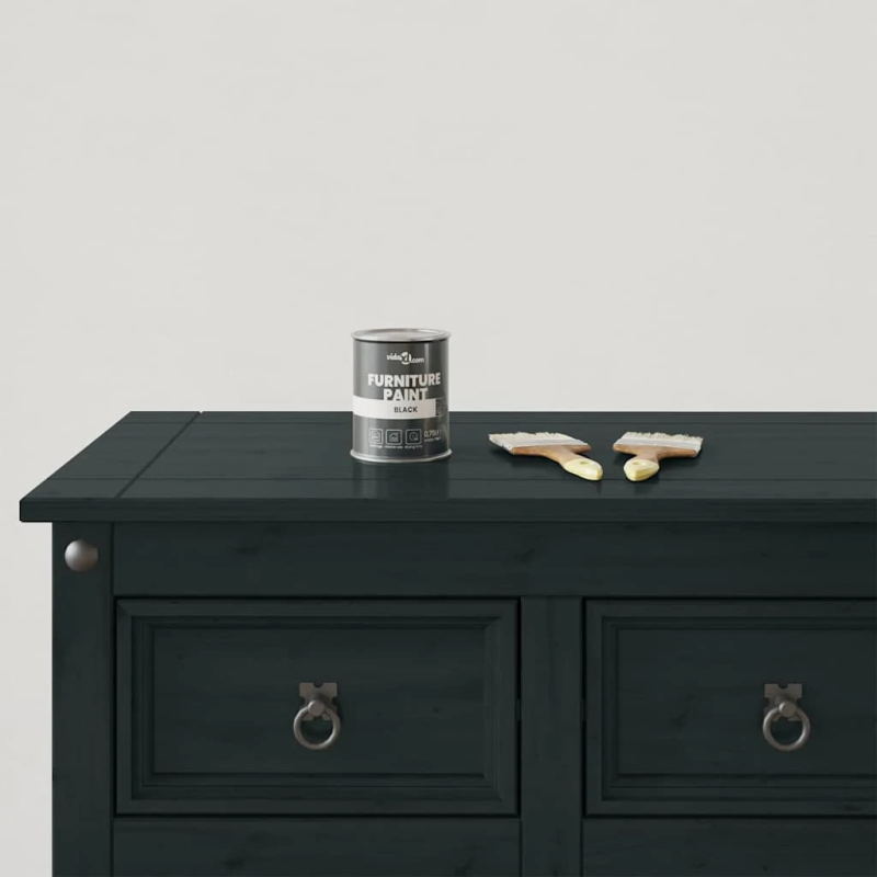 vidaXL Mēbeļu krāsa Melna 10 x 10 x 12 cm Sienas druka