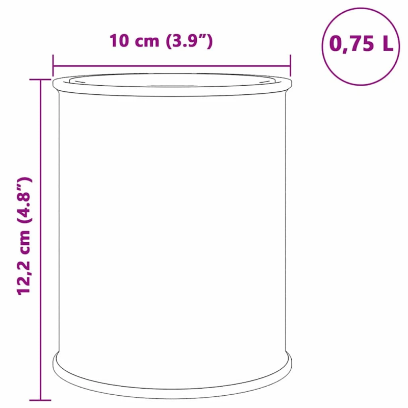 vidaXL Mēbeļu krāsa Brūna 10 x 10 x 12 cm Sienas druka