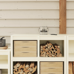 vidaXL Koka krāsa Balts 16,5 x 16,5 x 16 cm Sienas druka