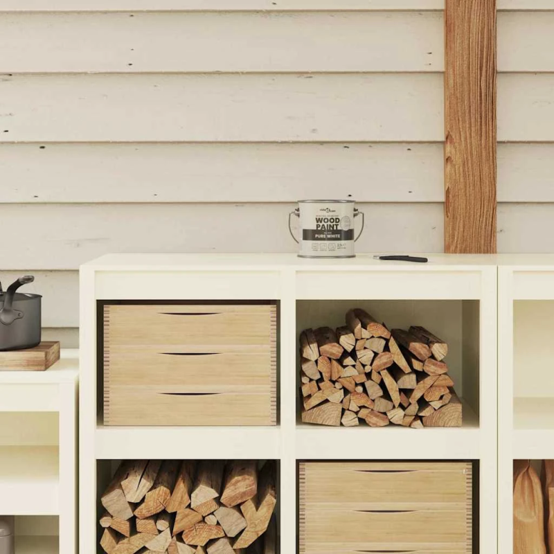 vidaXL Koka krāsa Balts 16,5 x 16,5 x 16 cm Sienas druka