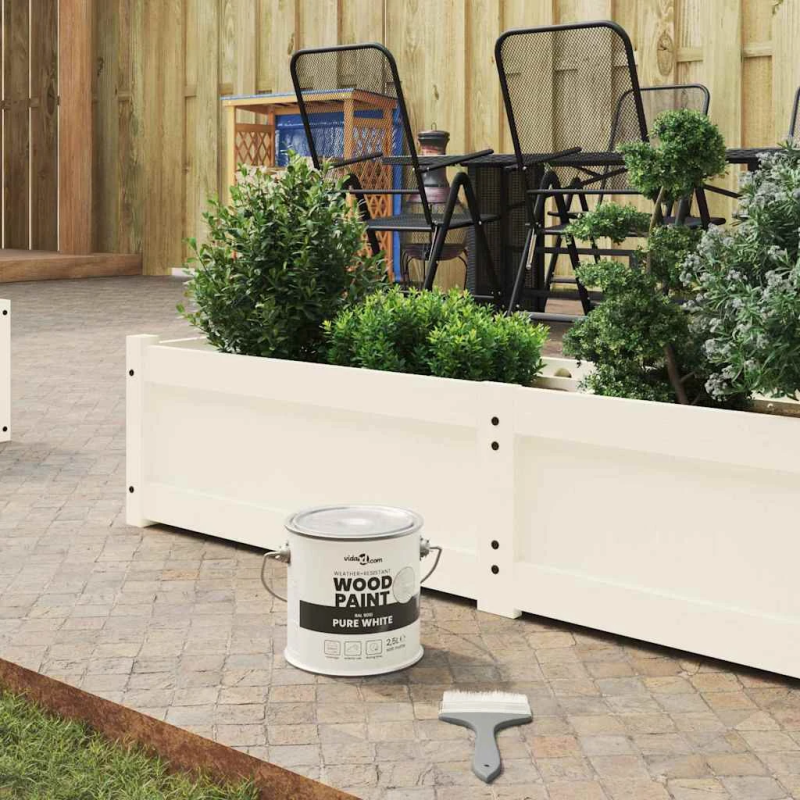 vidaXL Koka krāsa Balts 16,5 x 16,5 x 16 cm Sienas druka