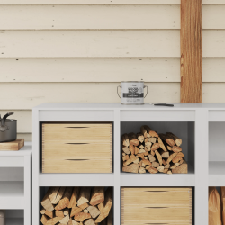 vidaXL Koka krāsa Pelēka 16,5 x 16,5 x 16 cm Sienas druka