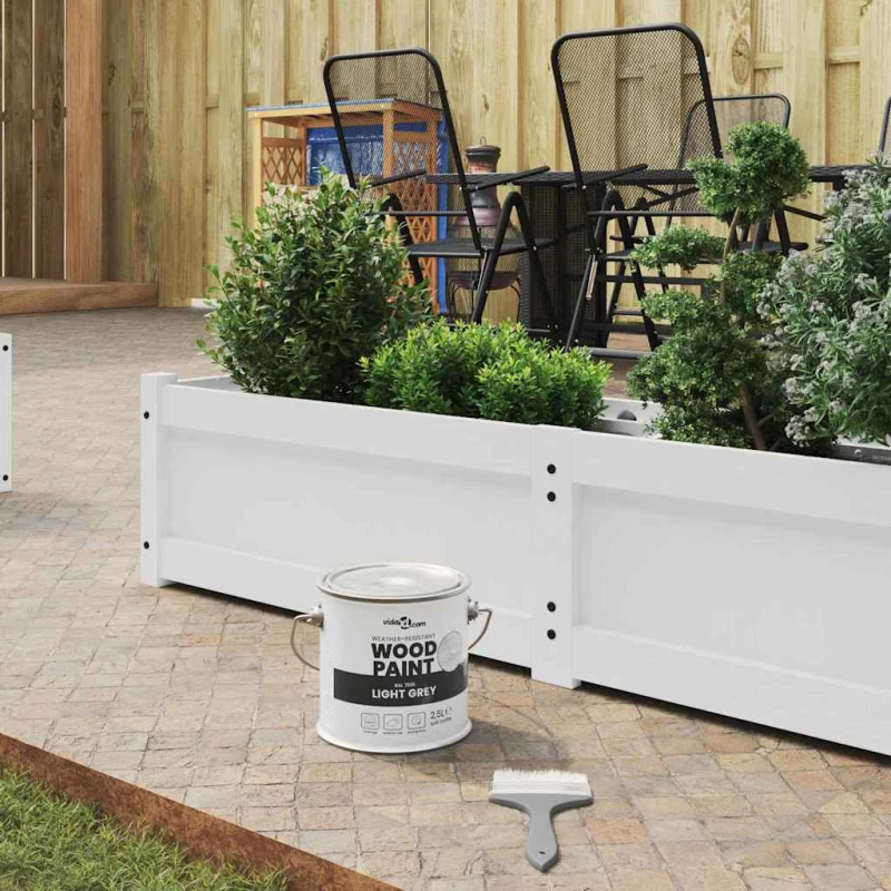 vidaXL Koka krāsa Pelēka 16,5 x 16,5 x 16 cm Sienas druka