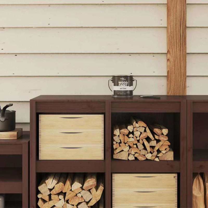 vidaXL Koka krāsa Brūna 16,5 x 16,5 x 16 cm Sienas druka