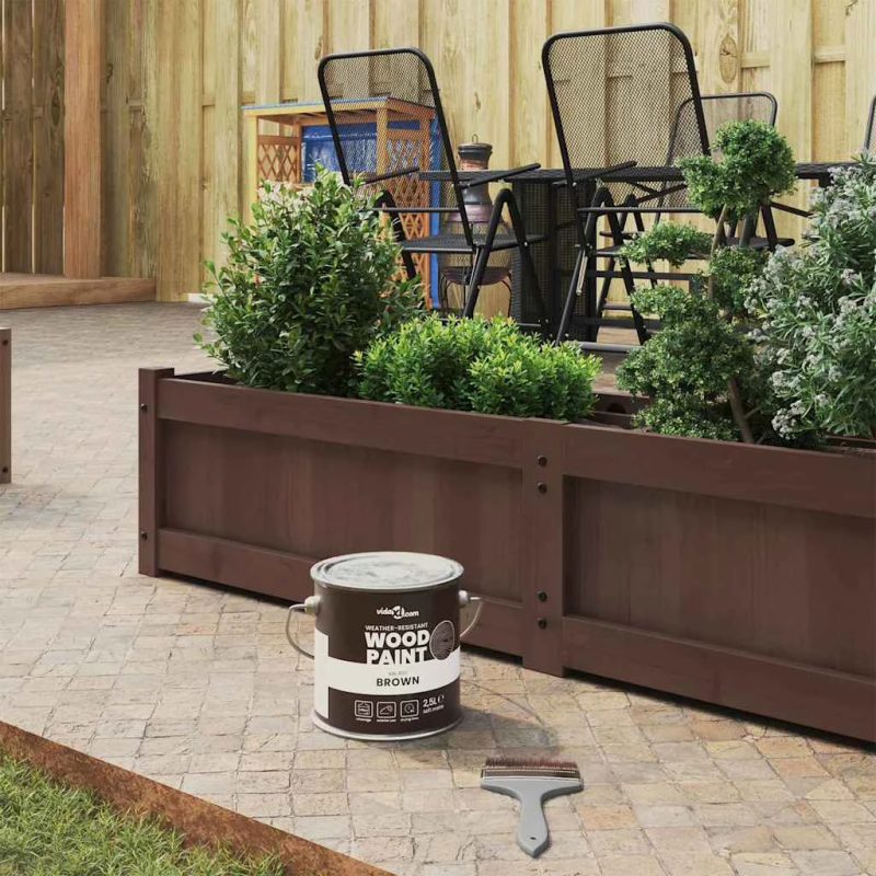 vidaXL Koka krāsa Brūna 16,5 x 16,5 x 16 cm Sienas druka