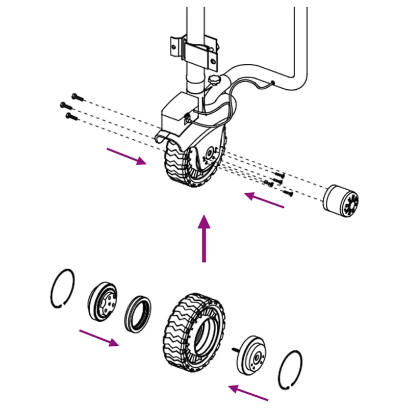 vidaXL piekabes atbalsta ritenis, DIA19,5x10 cm, gumija un alumīnijs
