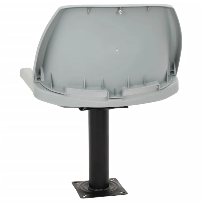 vidaXL salokāms laivas sēdeklis, bez spilvena, pelēks, 48x51x41 cm