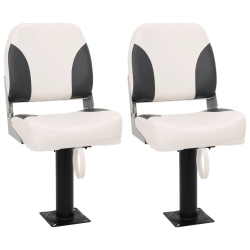 vidaXL saliekamais laivas sēdeklis, 2 komplekti, zema atzveltne