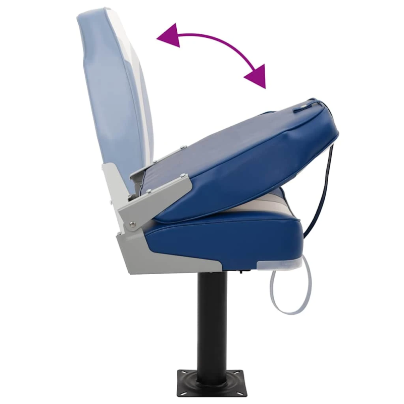 vidaXL 4-daļīgs salokāms laivas sēdeklis, augsta atzveltne