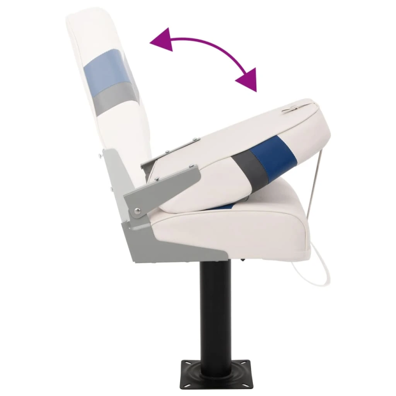 vidaXL 2-daļīgs salokāms laivas sēdeklis, augsta atzveltne